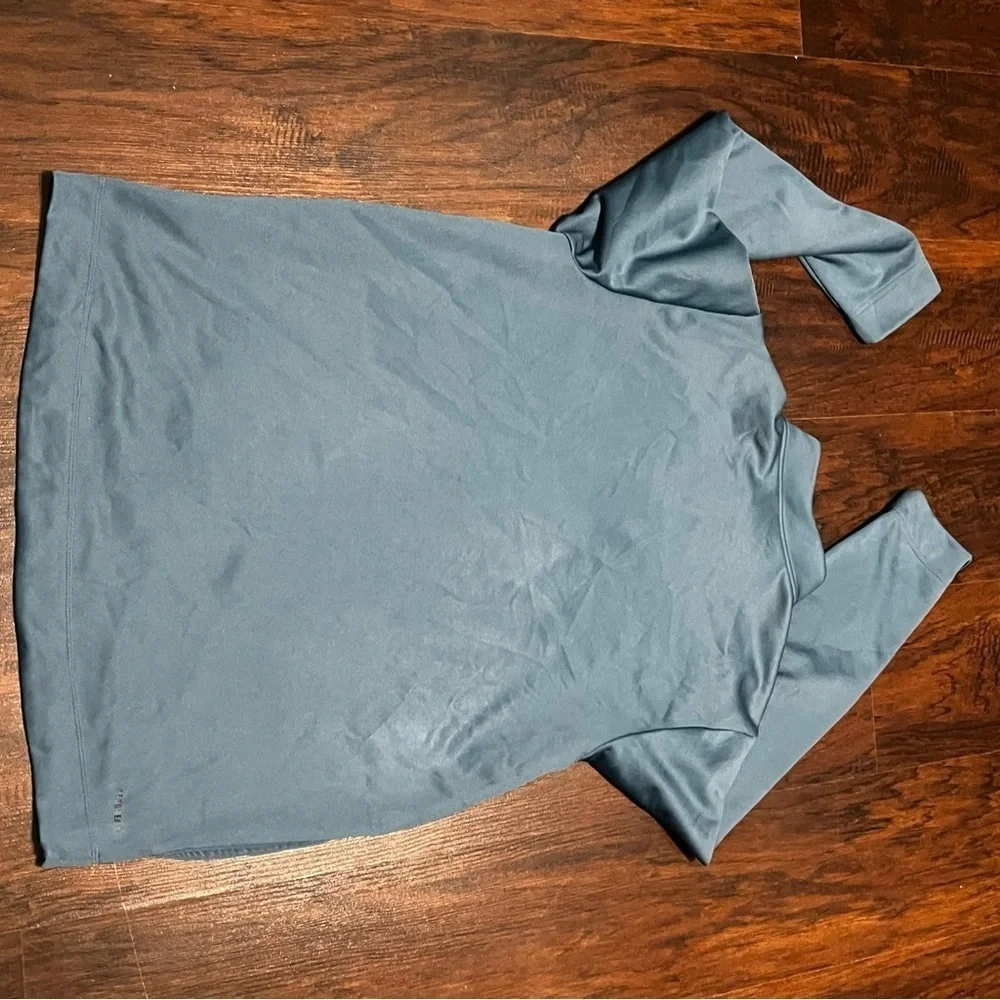 Adidas Aero Ready Light Blue Fleece lined quarter zip pullover Jacket XL Guc